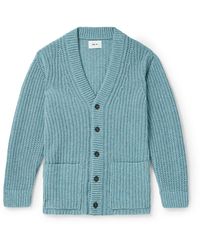NN07 - Benzon 6533 Ribbed Recycled Wool-blend Cardigan - Lyst