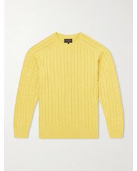 Beams Plus - Cable-knit Cotton Sweater - Lyst