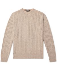 Loro Piana - Slim-fit Cable-knit Cashmere Sweater - Lyst
