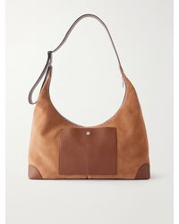 Brunello Cucinelli - Leather-trimmed Suede Tote Bag - Lyst