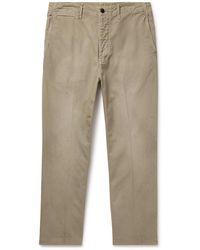 Visvim - Field Straight-leg Garment-dyed Cotton-twill Trousers - Lyst