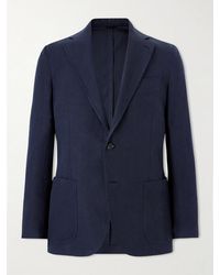 De Petrillo - Linen Single-breasted Blazer - Lyst