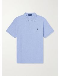Polo Ralph Lauren - Logo-Embroidered Waffle-Knit Cotton Polo Shirt - Lyst