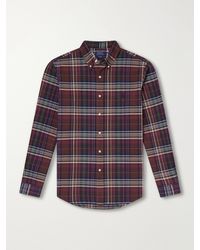 Polo Ralph Lauren - Button-Down Collar Logo-Embroidered Checked Cotton Oxford Shirt - Lyst