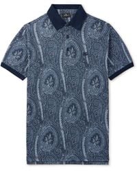 Etro - Roma Slim-fit Logo-embroidered Paisley-print Cotton-piqué Polo Shirt - Lyst