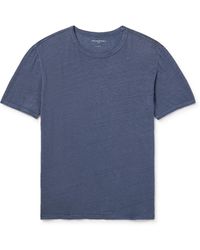 Officine Generale - Garment-dyed Linen-blend T-shirt - Lyst