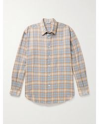 AURALEE - Airy Checked Wool-Flannel Shirt - Lyst