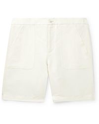 De Bonne Facture Herringbone Linen Bermuda Shorts - Multicolor