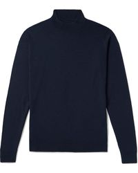 John Smedley - Harcourt Slim-fit Mock-neck Merino Wool Sweater - Lyst