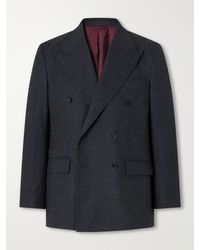 Rubinacci - Double-Breasted Virgin Wool-Twill Blazer - Lyst