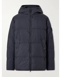Stone Island - Garment-Dyed Crinkled Shell Down Hooded Jacket - Lyst