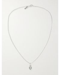 Hatton Labs - Silver Cubic Zirconia Necklace - Lyst