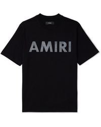 Amiri - Stencil Logo-Print Cotton-Jersey T-Shirt - Lyst