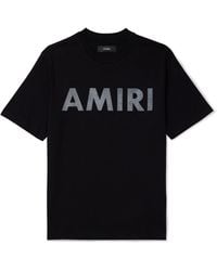 Amiri - Stencil Logo-Print Cotton-Jersey T-Shirt - Lyst