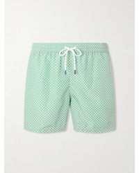 Fedeli - Madeira Straight-leg Mid-length Printed Swim Shorts - Lyst