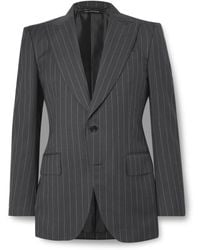 Tom Ford - Slim-Fit Pinstriped Wool And Mohair-Blend Suit Jacket - Lyst