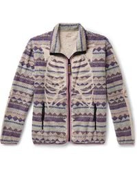 Kapital - Ashland Printed Fleece Zip-Up Sweatshirt - Lyst