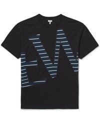 Loewe - Logo-Appliquéd Striped Cotton-Jersey T-Shirt - Lyst