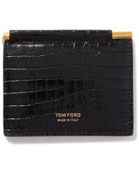 Tom Ford - Croc-effect Leather Billfold Wallet And Money Clip - Lyst