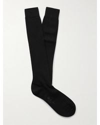 Loro Piana - Sottile Ribbed Wool, Cashmere And Silk-Blend Socks - Lyst