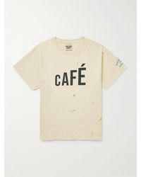 GALLERY DEPT. - Paint-Splattered Distressed Printed Cotton-Jersey T-Shirt - Lyst