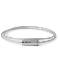 Le Gramme - 9g Double Turn Polished Recycled-sterling Silver Cable Bracelet - Lyst