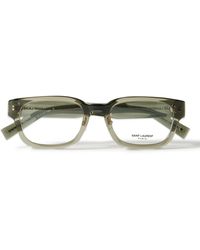 Saint Laurent - Rectangular-Frame Acetate Optical Glasses - Lyst