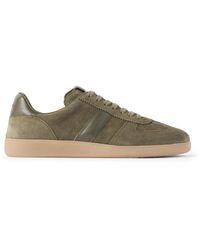 Tom Ford - Archer Leather-Trimmed Suede Sneakers - Lyst