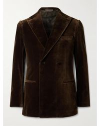 Kingsman - Double-Breasted Cotton-Velvet Tuxedo Jacket - Lyst