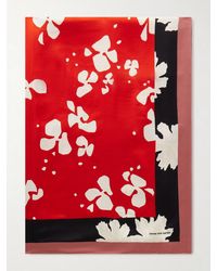 Dries Van Noten - Floral-Print Satin Scarf - Lyst