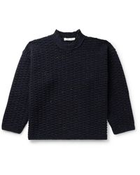 Inis Meáin - Donegal Merino Wool And Cashmere-blend Mock-neck Sweater - Lyst