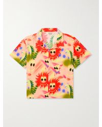 Brain Dead - Fuzzy Friends Convertible-collar Printed Crepe De Chine Shirt - Lyst