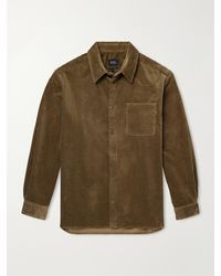 A.P.C. - Mateo Logo-Embroidered Cotton-Corduroy Shirt - Lyst