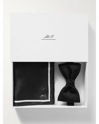 MR P. - Silk Bow-Tie And Pocket Square Set - Lyst