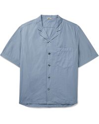 Barena - Bagolo Camp-collar Crinkled Cotton-poplin Shirt - Lyst