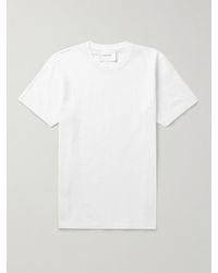 FRAME - T-shirt in jersey di cotone con logo ricamato - Lyst
