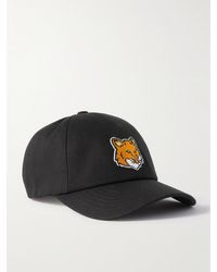Maison Kitsuné - Logo-appliquéd Cotton-twill Baseball Cap - Lyst