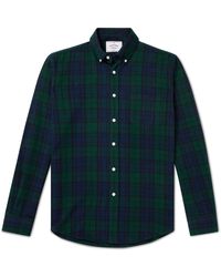 Portuguese Flannel - Bonfim Button-Down Collar Checked Cotton-Flannel Shirt - Lyst