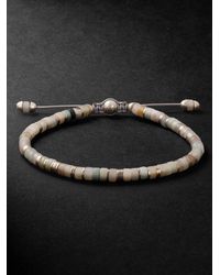 MAOR - Tucson Sterling, Amazonite And Cord Beaded Bracelet - Lyst
