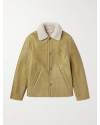 Marni - Giacca in pelle con fodera in shearling Cloudy - Lyst