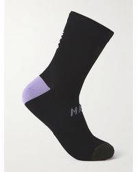 MAAP Flag Colour-block Stretch-knit Cycling Socks - Black