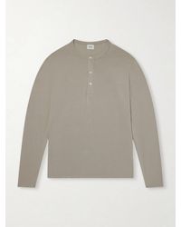 Hartford - Garment-Dyed Lyocell And Cotton-Blend Jersey Henley Shirt - Lyst