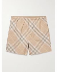 Burberry - Check Motif Swim Shorts - Lyst