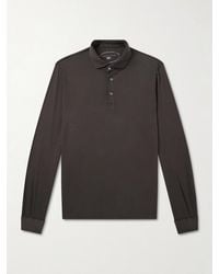 Fedeli - Cotton-Jersey Polo Shirt - Lyst