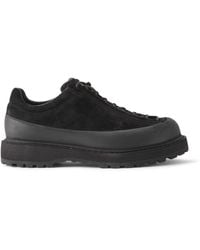Stone Island - Suede And Rubber Sneakers - Lyst