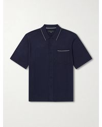 Rag & Bone - Conrad Cotton and Silk-Blend Polo Shirt - Lyst