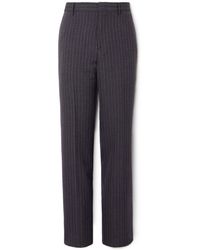 Etro - Straight-Leg Logo-Embroidered Wool-Blend Jacquard Suit Trousers - Lyst