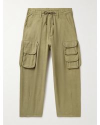 STORY mfg. - Forager Wide-leg Organic Cotton-canvas Drawstring Cargo Trousers - Lyst