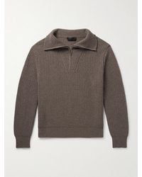 Nili Lotan - Heston Ribbed Cashmere Half-Zip Sweater - Lyst