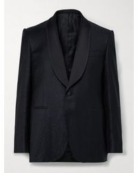 Canali - Satin-trimmed Paisley-jacquard Wool-blend Tuxedo Jacket - Lyst